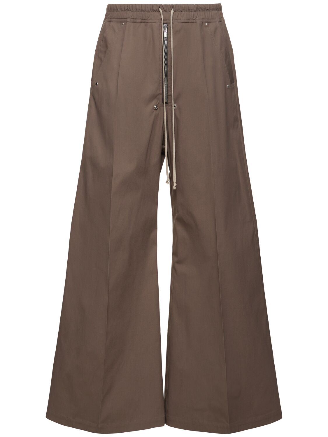 Shop Rick Owens Wide Bela Stretch Cotton Pants In Dust