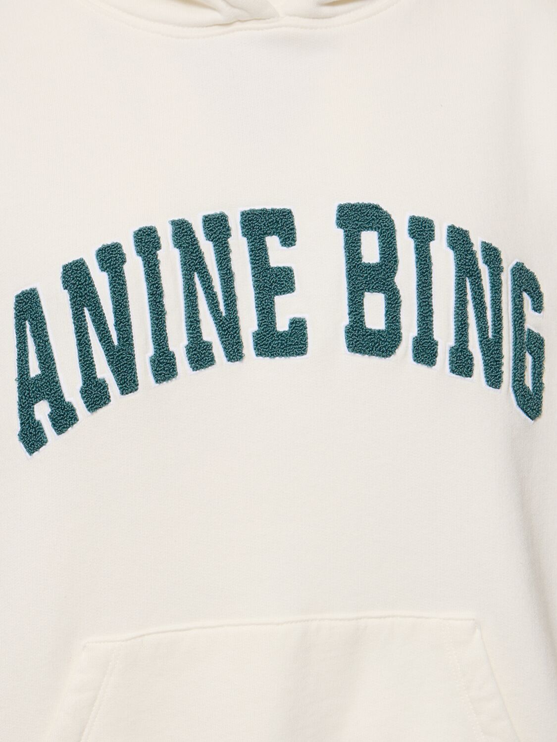 Shop Anine Bing Harvey Logo Cotton Sweatshirt In White