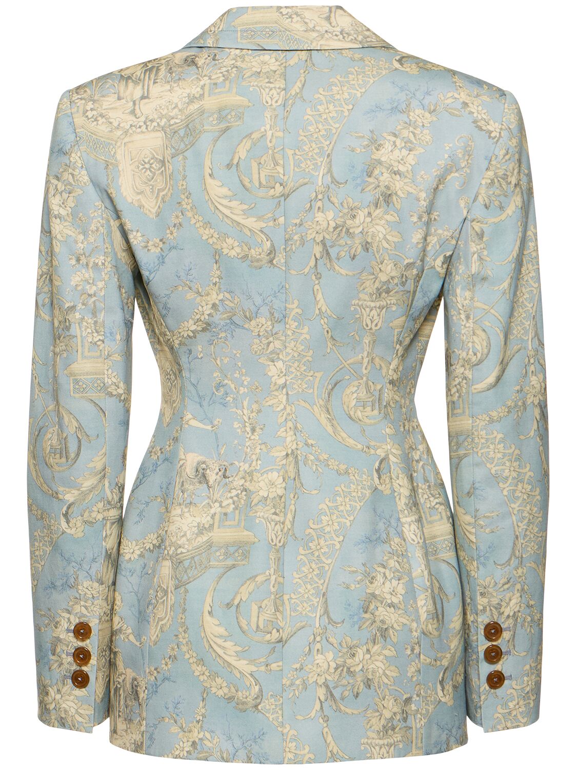 Shop Vivienne Westwood Lauren Jacquard Single Breasted Jacket In Blue,multi