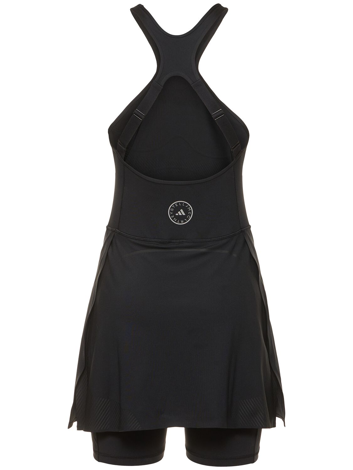 Shop Adidas By Stella Mccartney Running Dress W/ Shorts In Black