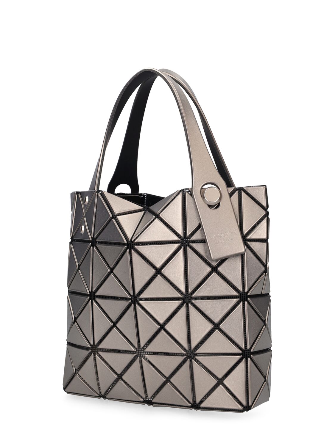 Shop Bao Bao Issey Miyake Small Lucent Boxy Top Handle Bag In Silver