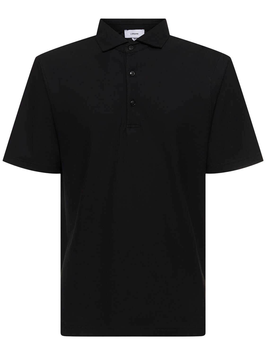 Lardini Cotton Jersey Polo In Black