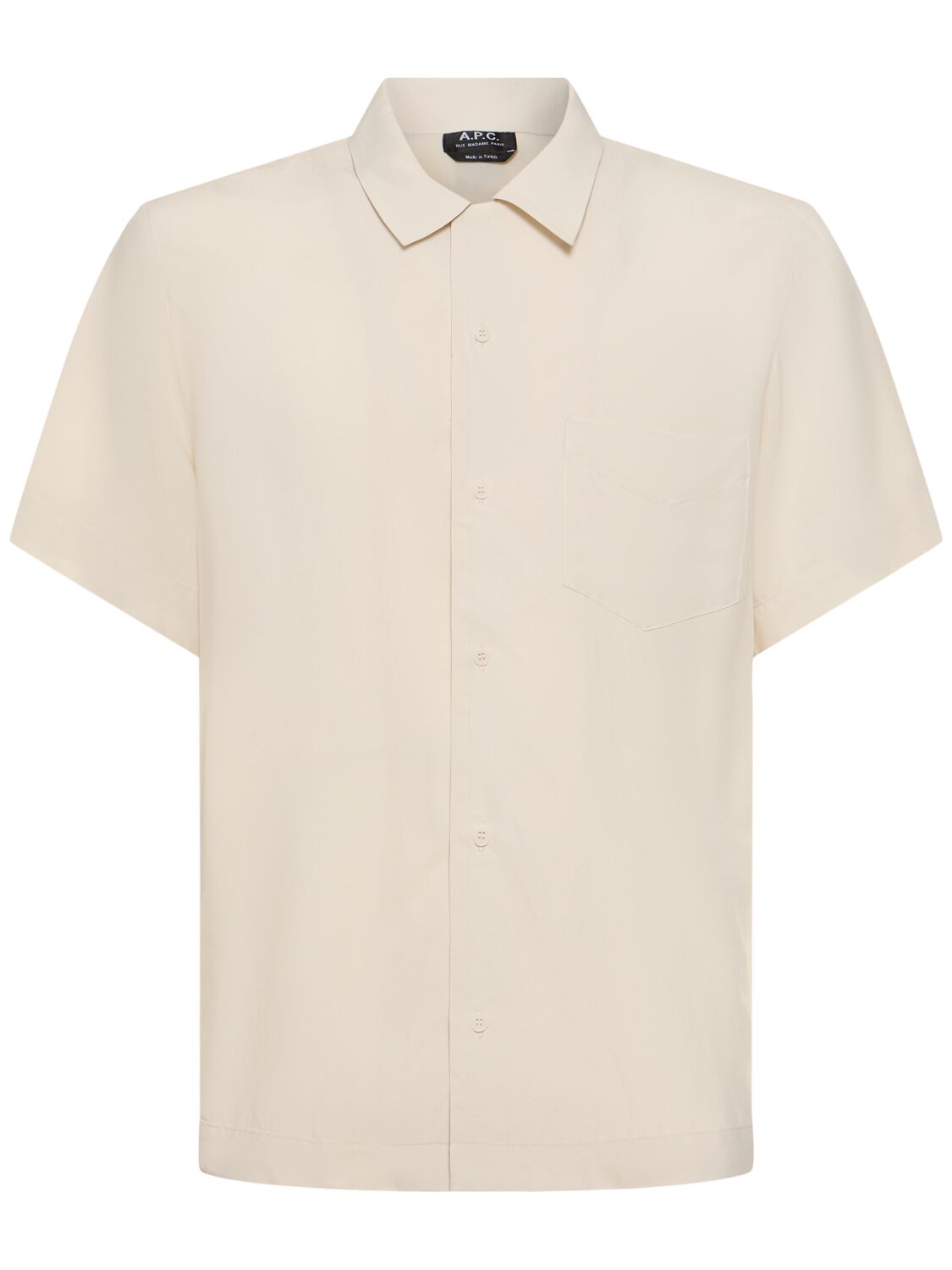 Apc Ecovero Viscose Bowling Shirt In Off-white