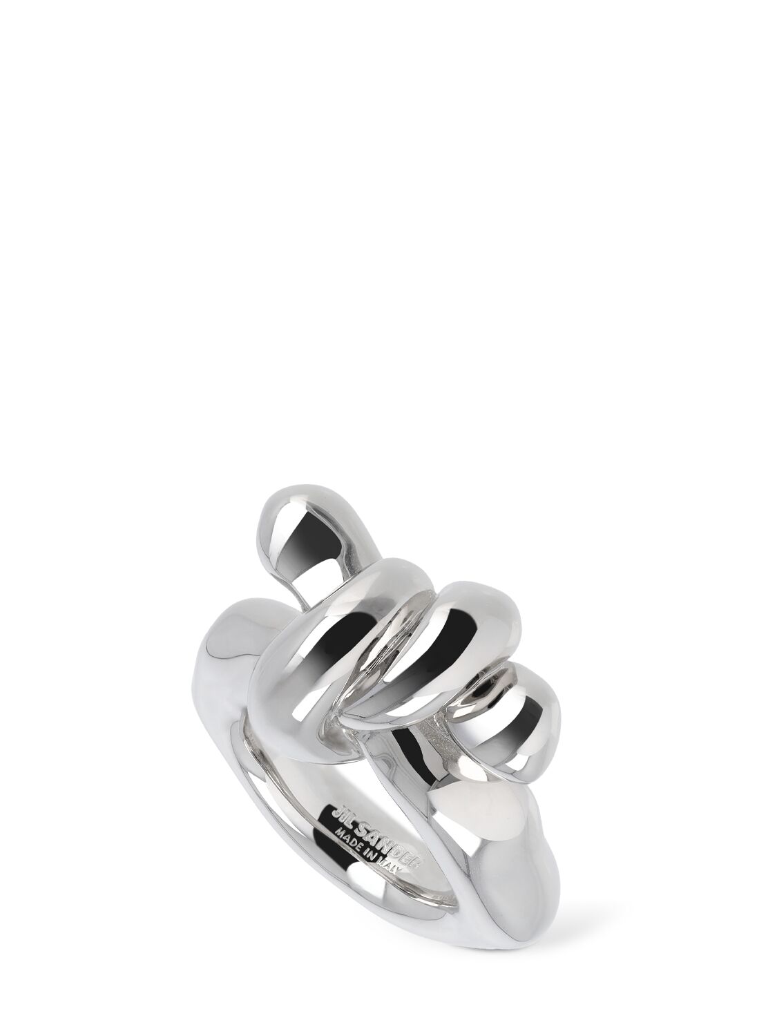 Jil Sander Cw5 2 Thin Ring In Silver