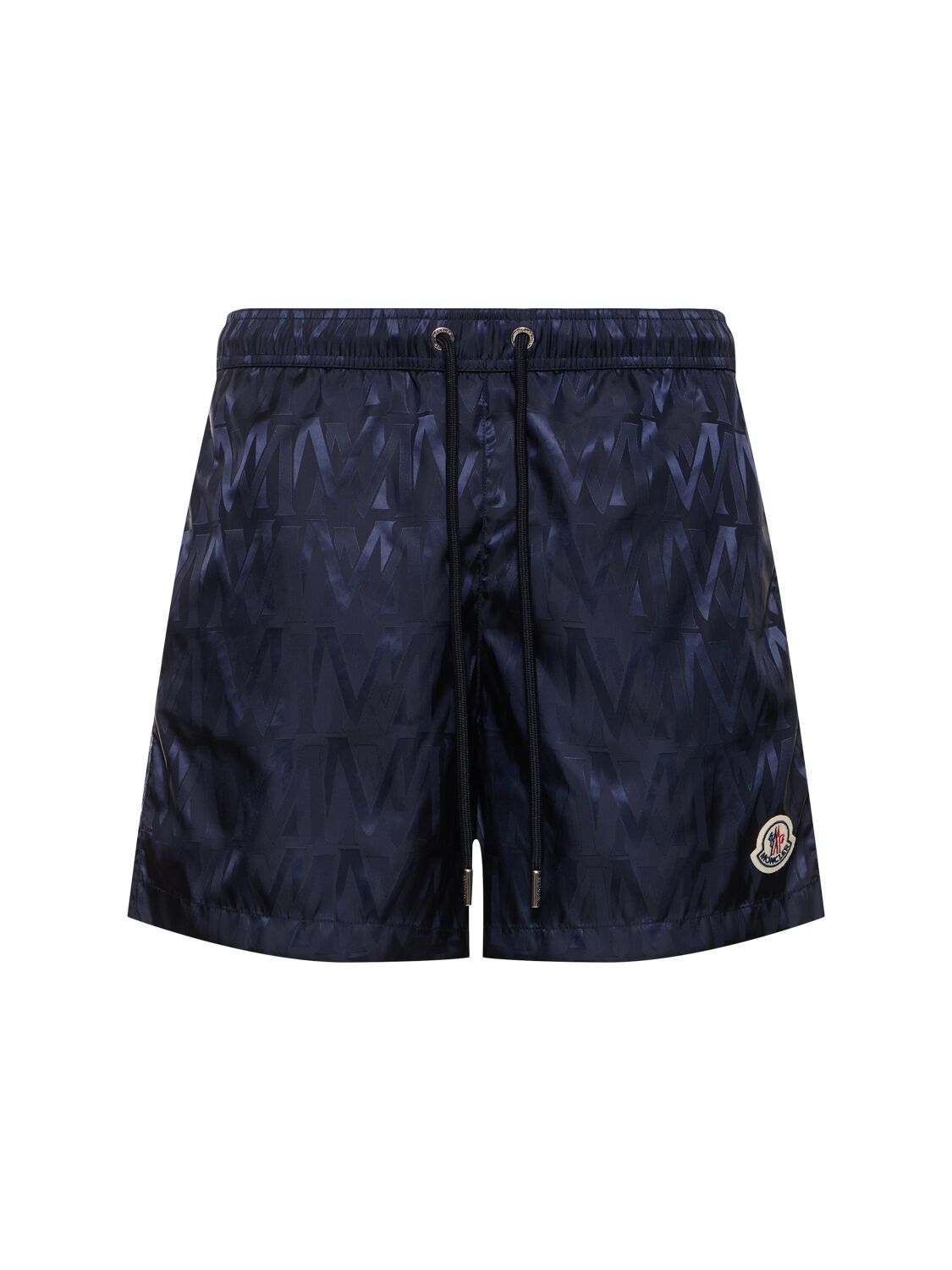 Moncler Monogram Nylon Swim Shorts In 蓝色