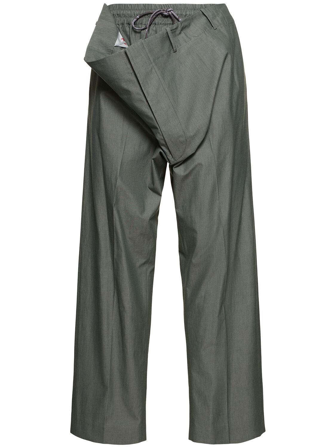 Shop Vivienne Westwood Wreck Cotton Formal Pants In Khaki