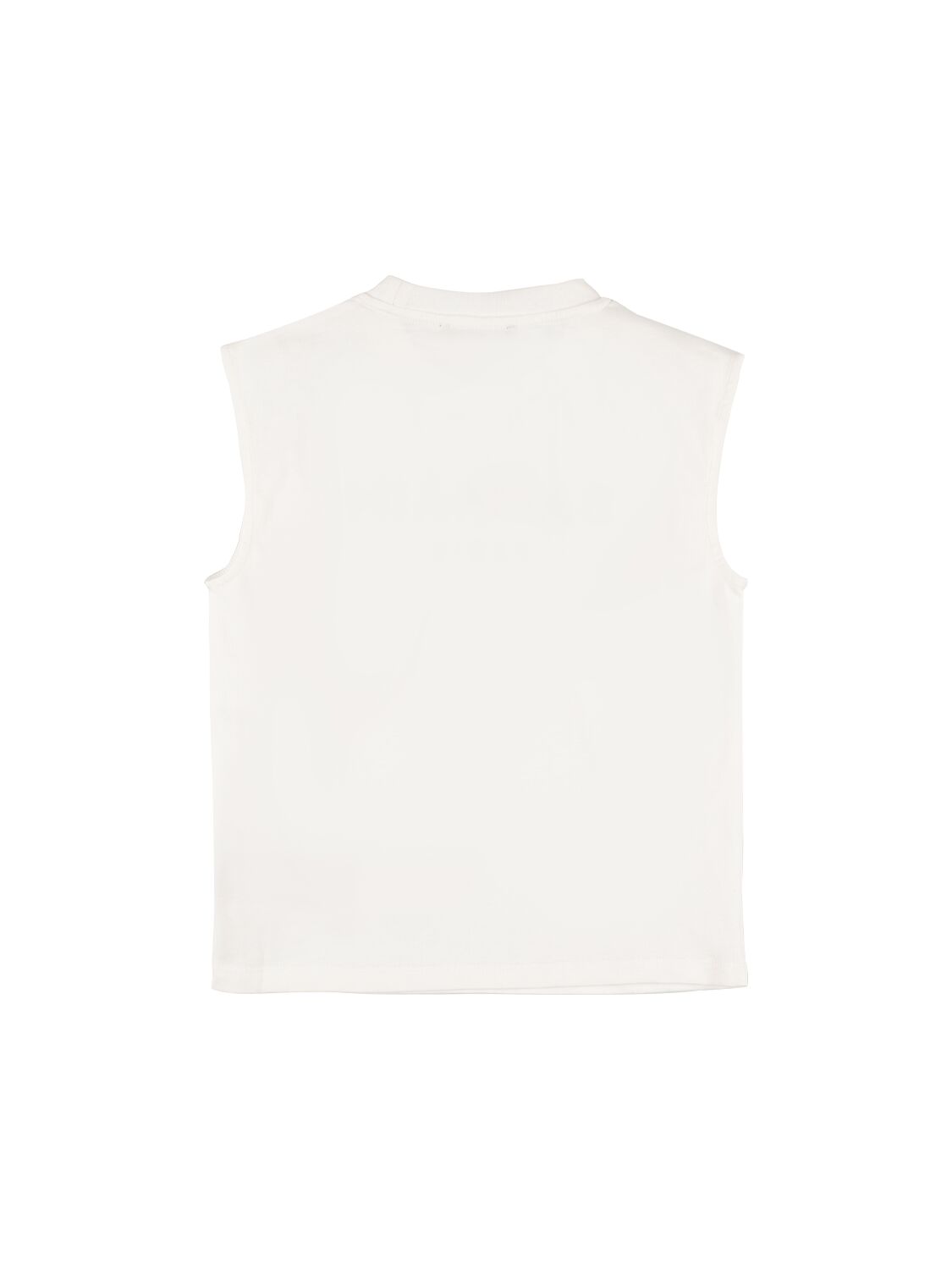 BALMAIN PRINTED COTTON JERSEY TANK TOP 