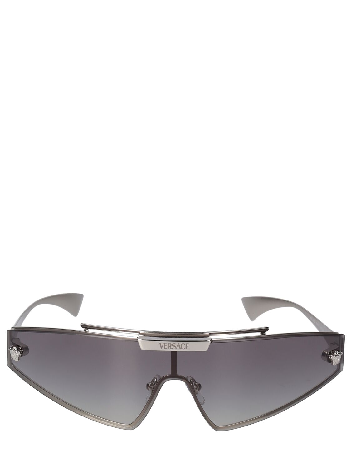 Versace Metal Sunglasses In Grey