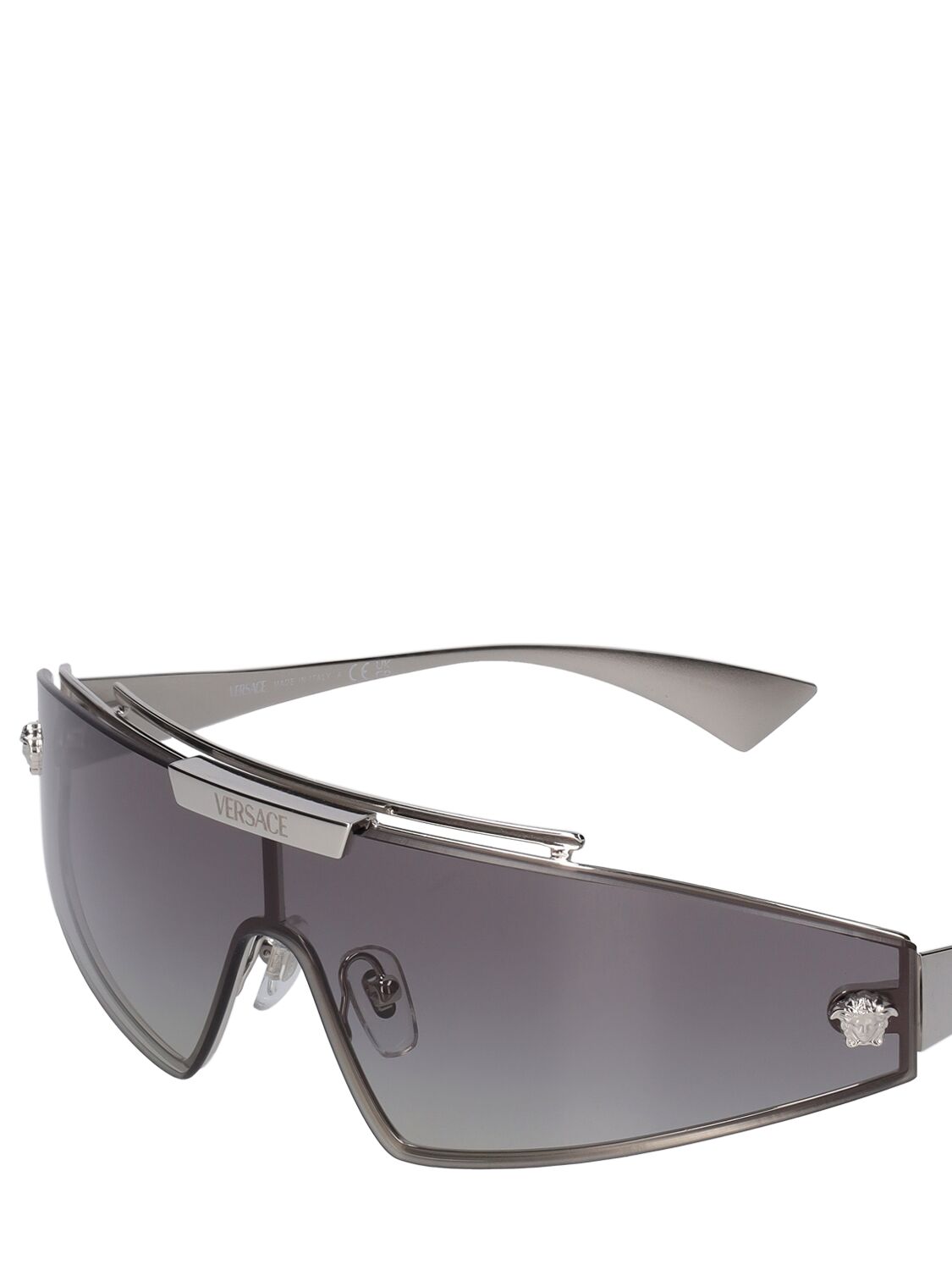 Shop Versace Metal Sunglasses In Black