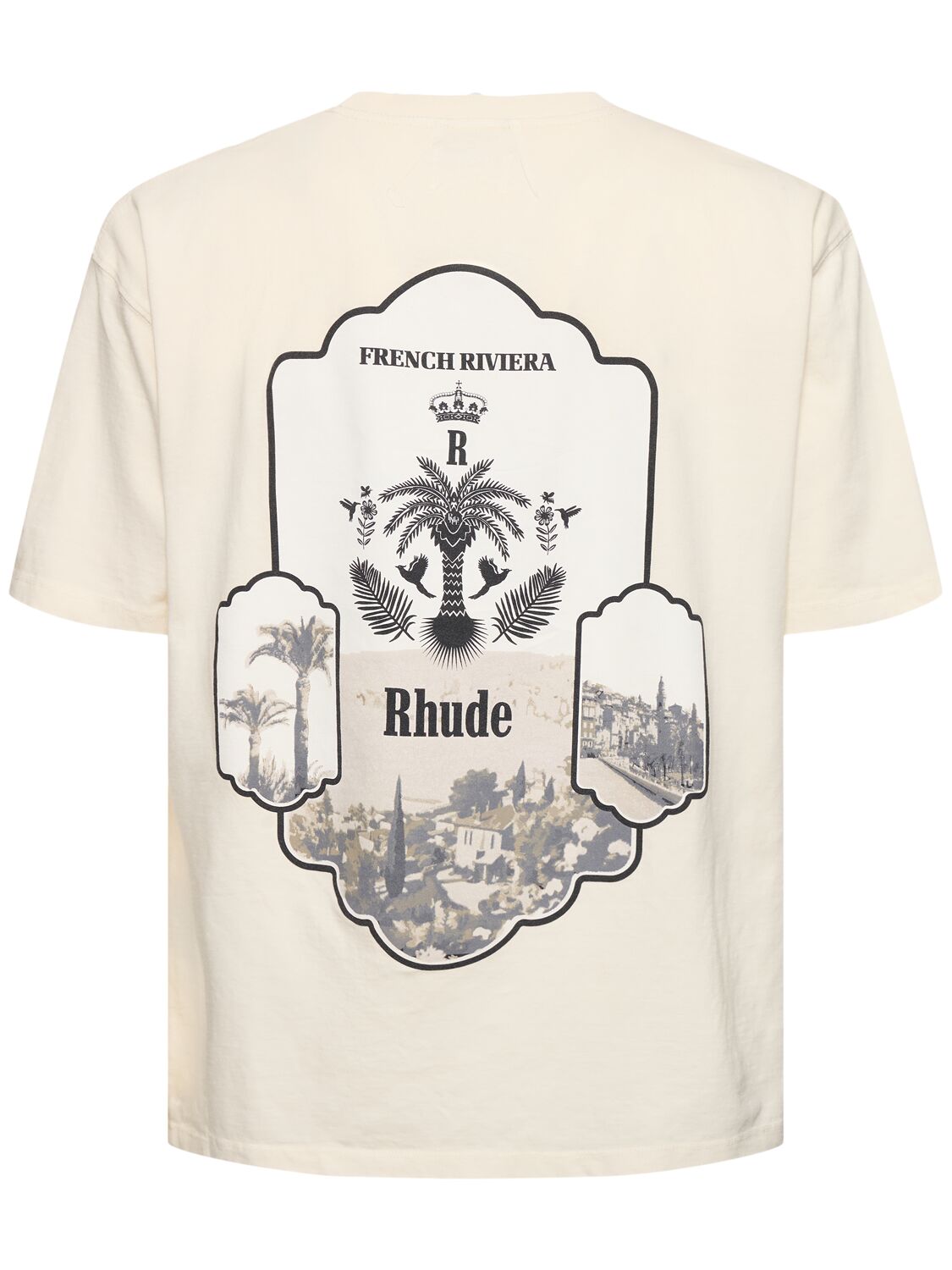 Shop Rhude Azur Mirror T-shirt In Vintage White