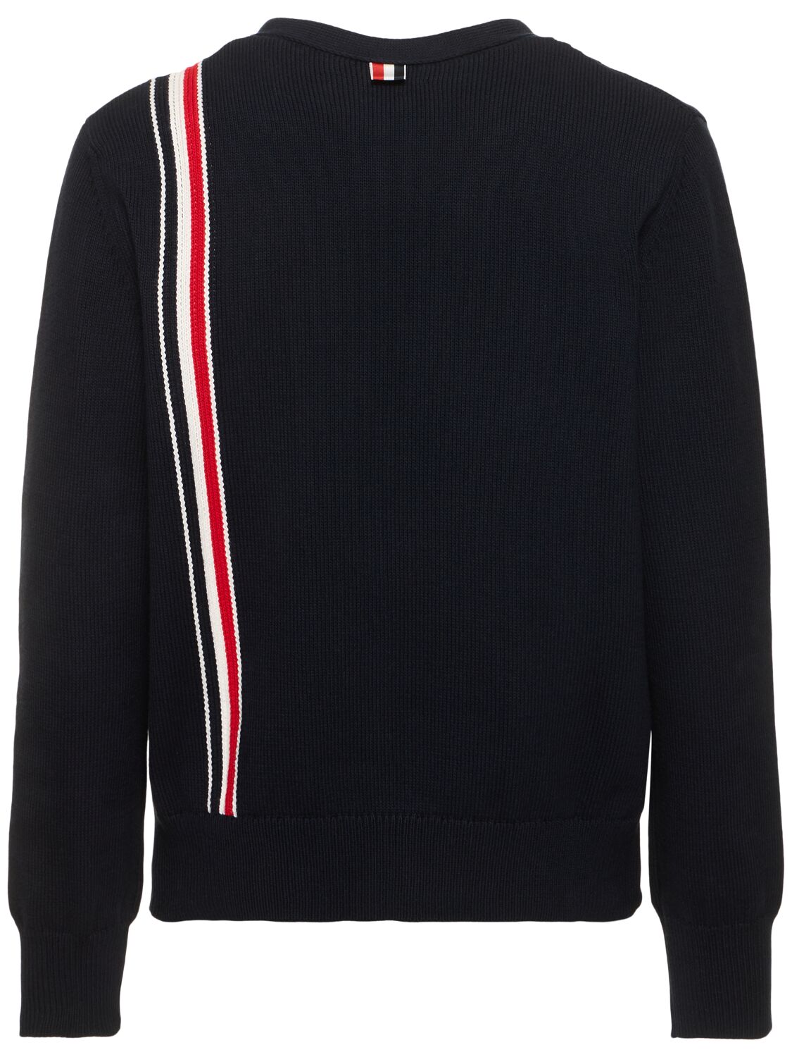 Shop Thom Browne Relaxed Fit Intarsia Cardigan In Navy