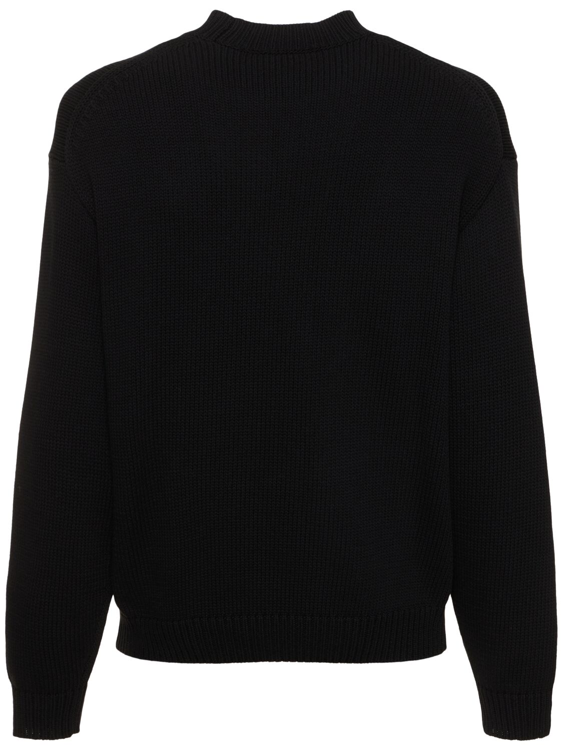 Shop Kenzo Tiger Cotton Blend Knit Sweater In Black