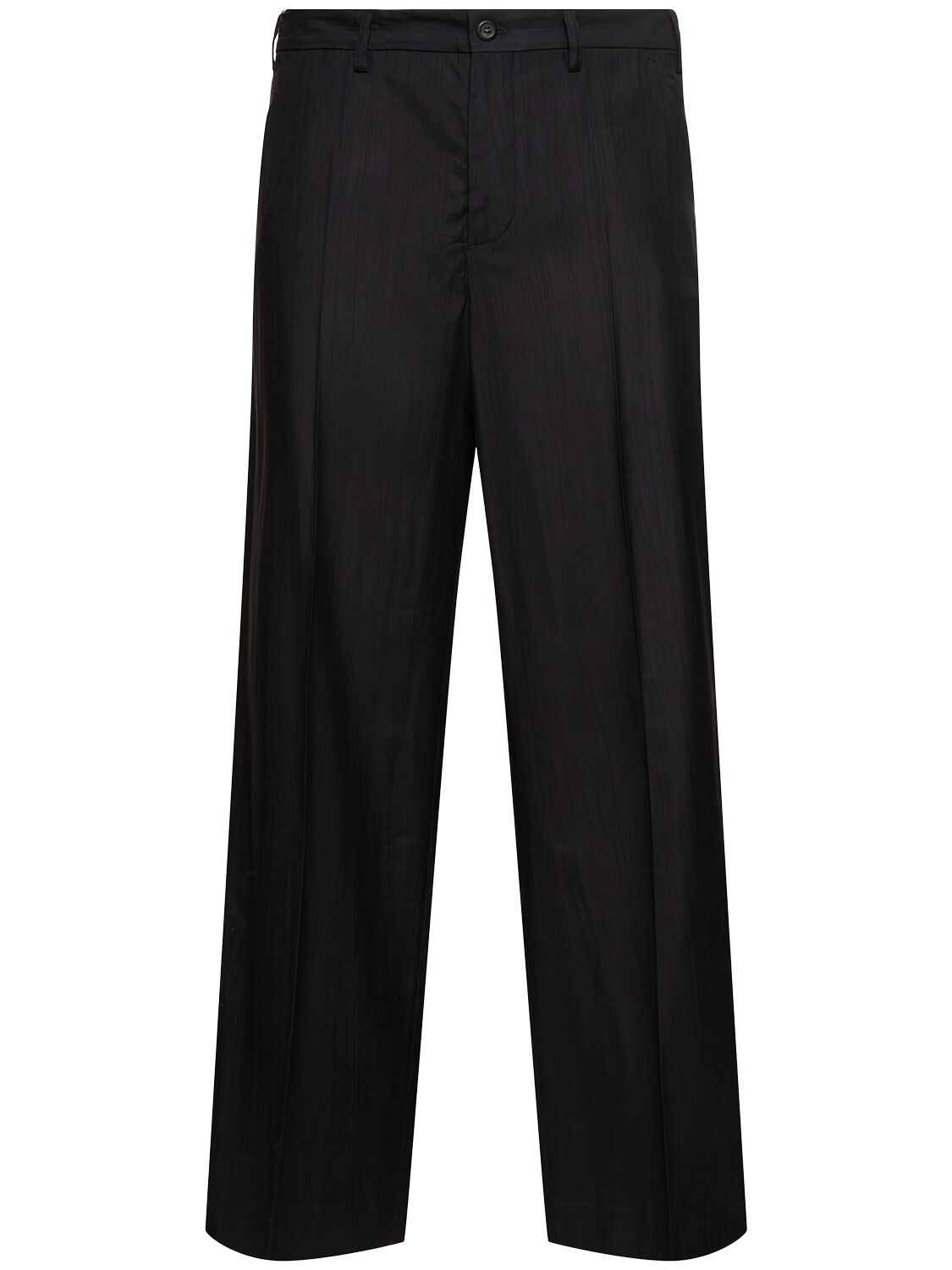 Our Legacy 28.5cm Crinkled Viscose Fluid Trousers In Black