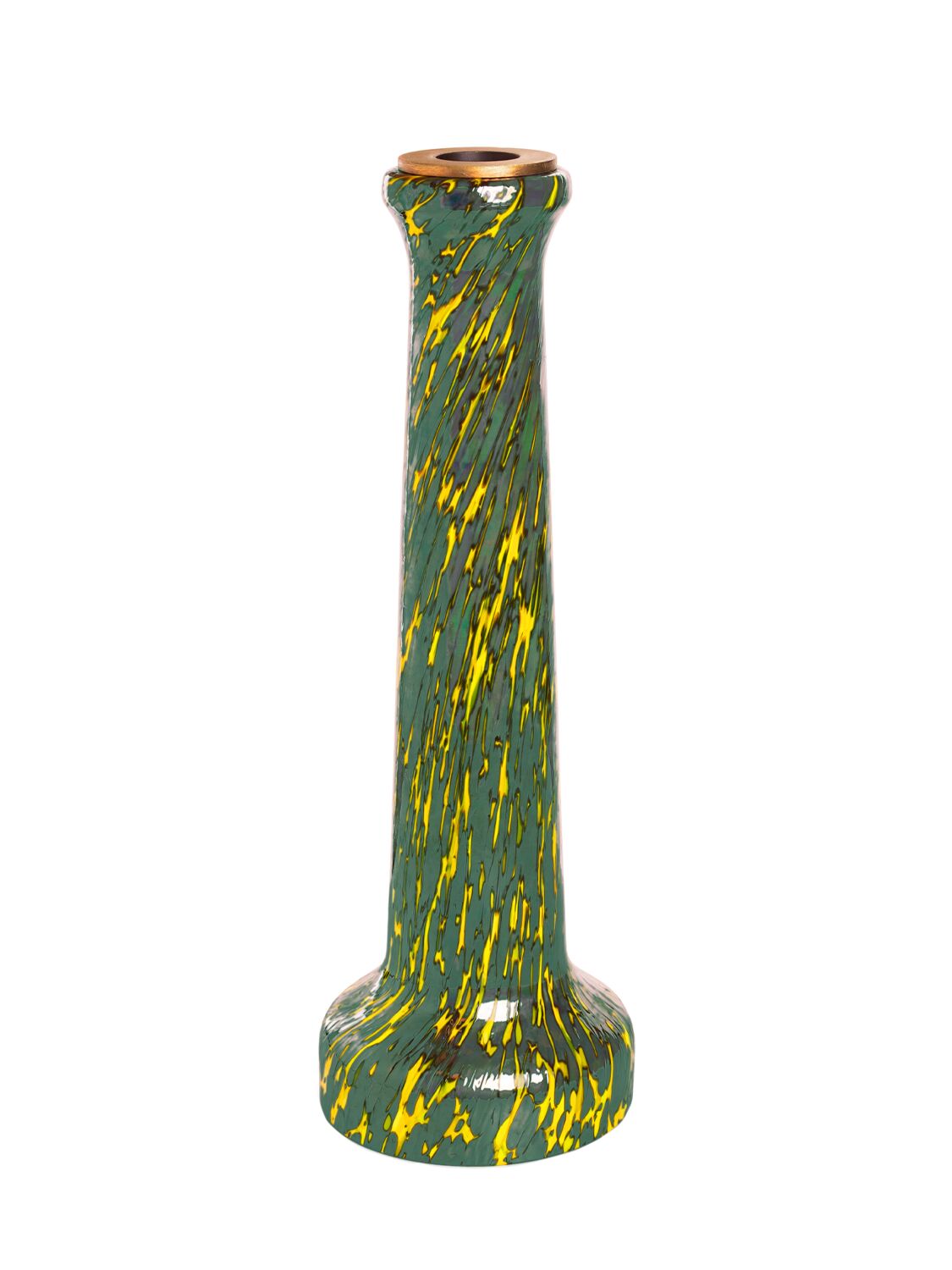 Shop Stories Of Italy Green & Yellow Candlestick