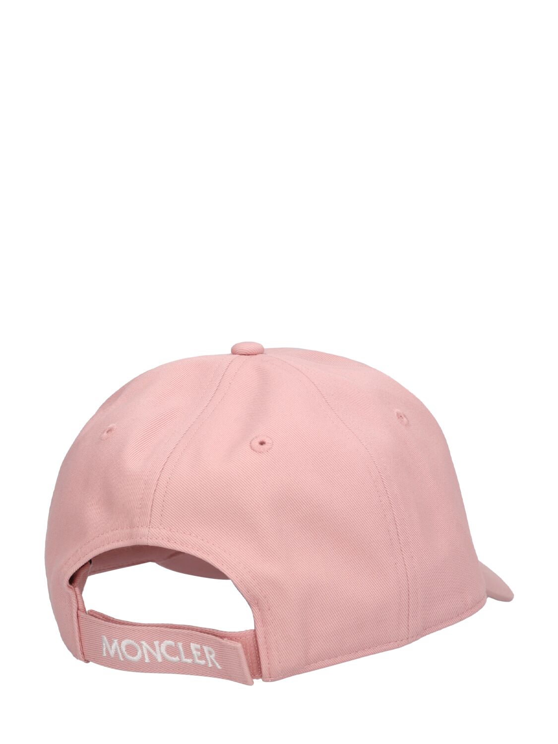 Shop Moncler Logo Cotton Baseball Cap In Light Pink