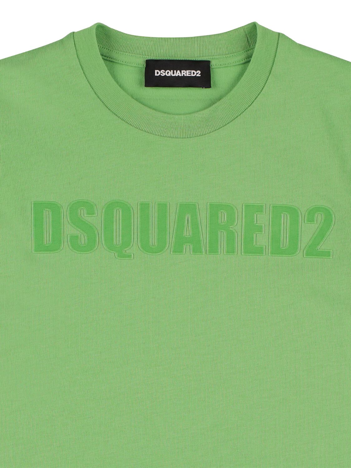 Shop Dsquared2 Cotton Jersey Logo T-shirt In Green