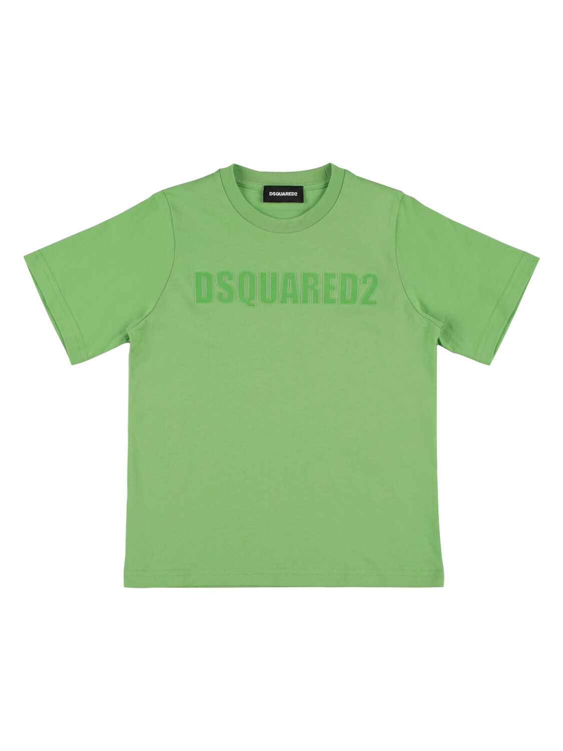 Dsquared2 Kids' Cotton Jersey Logo T-shirt In Green