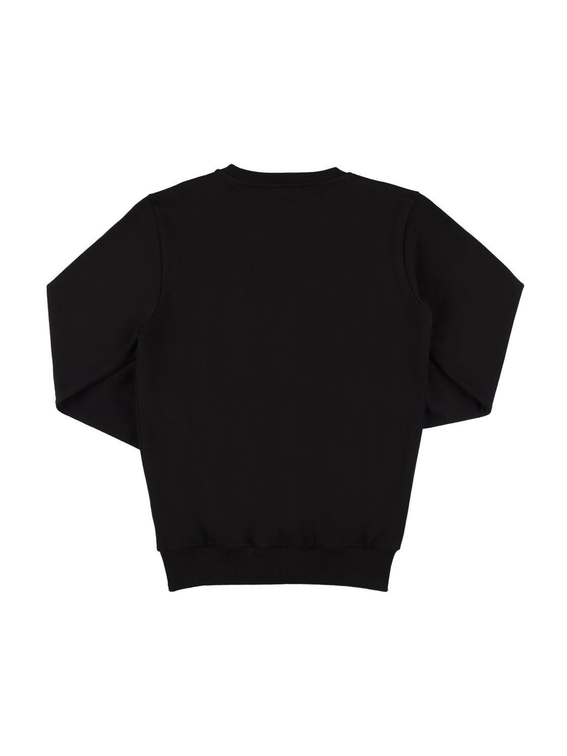 Shop Balmain Printed Logo Crewneck Sweatshirt In Black,gold