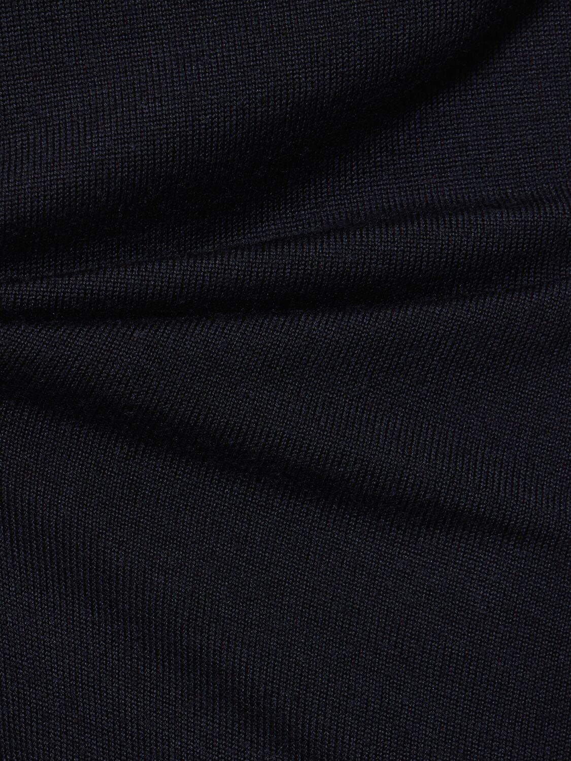 Shop Lardini Wool Blend Pants In Navy