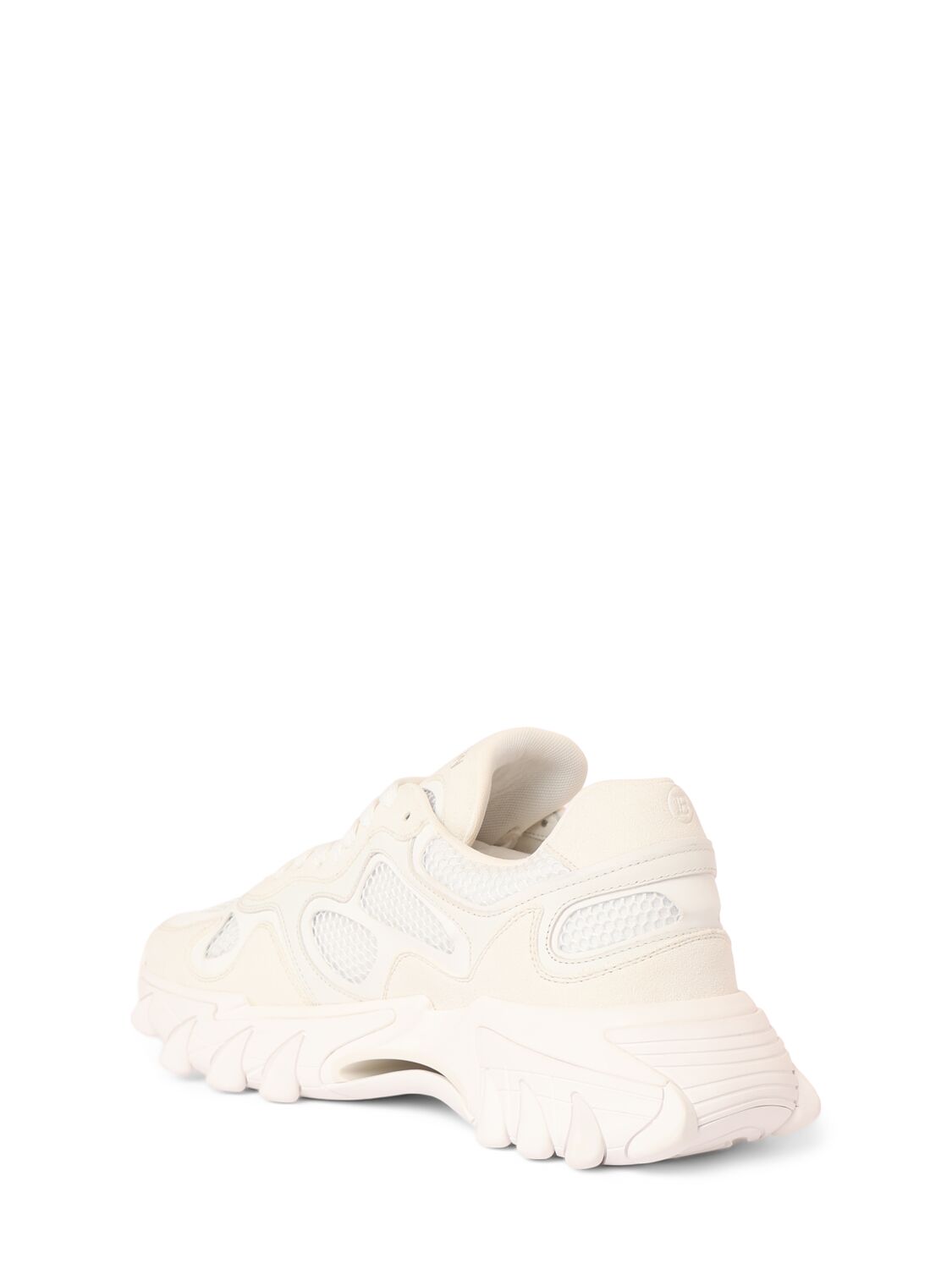 Shop Balmain B-east Suede Low Sneakers In 0fb Blanc Optiq