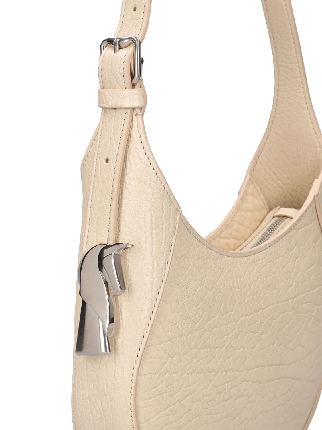 Shop Burberry Ll Chess Leather Shoulder Bag In Pearl