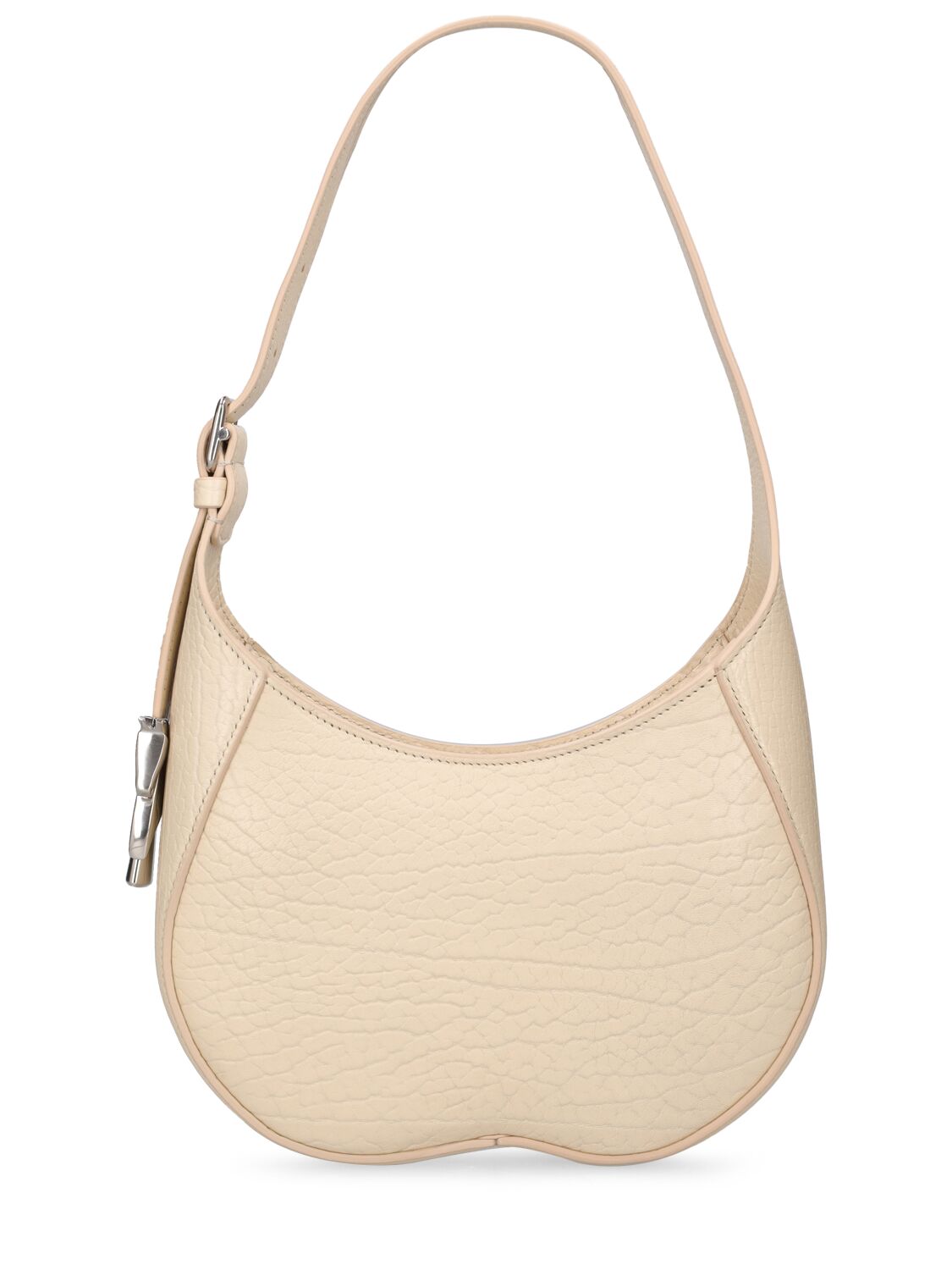 Burberry Ll Chess Leather Shoulder Bag In Pearl