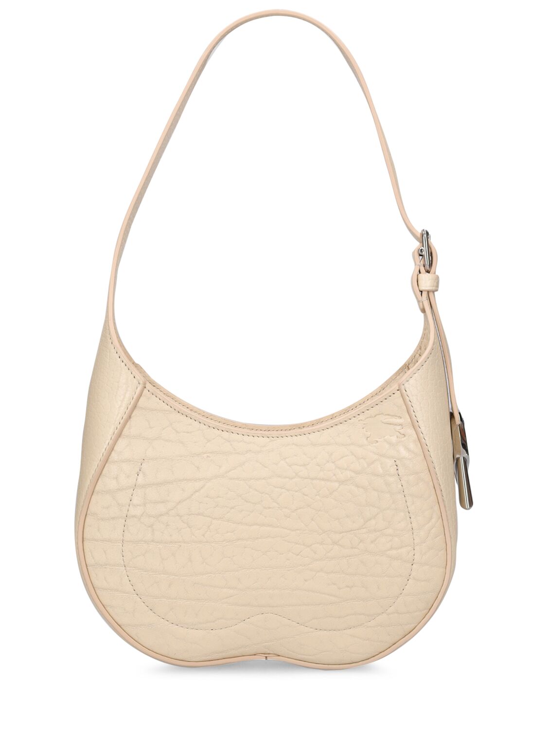 Shop Burberry Ll Chess Leather Shoulder Bag In Pearl