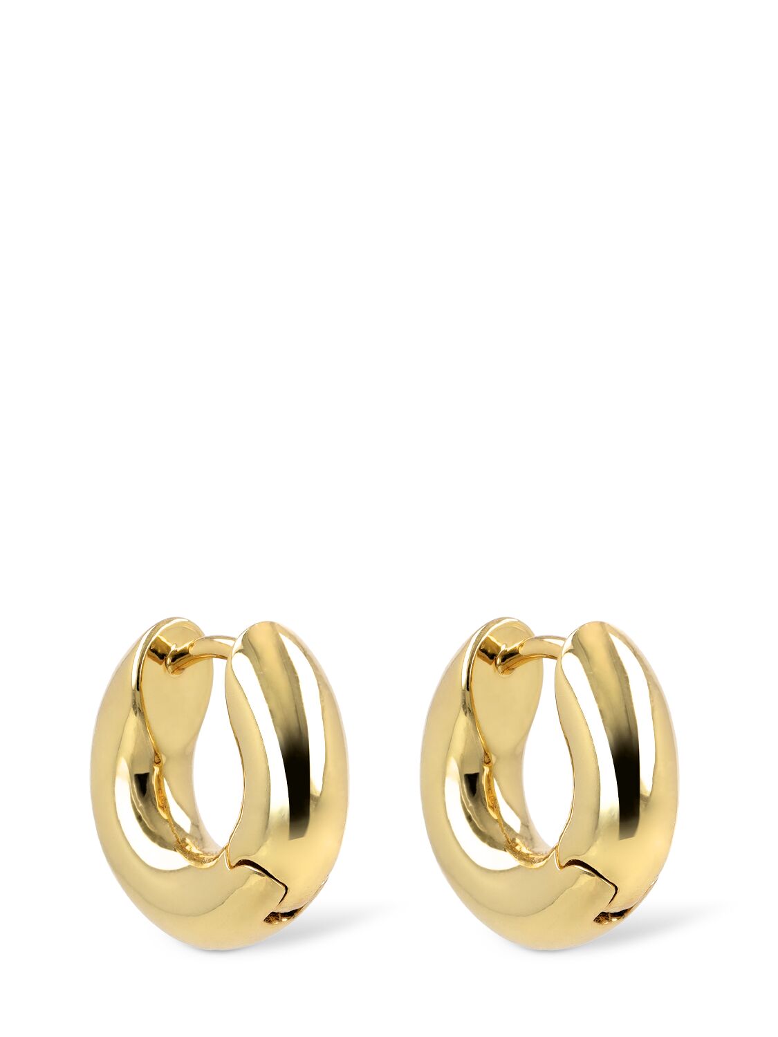 Image of Small Bold Link Hoops Earrings