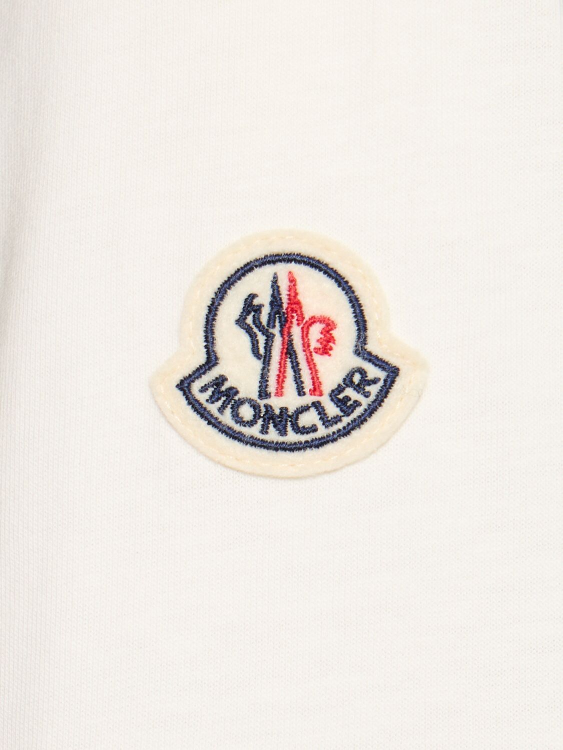 Shop Moncler Printed Cotton T-shirt In White