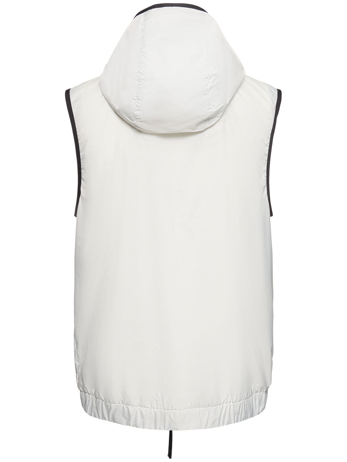 Shop Moncler Vallese Nylon Vest In Ice Grey