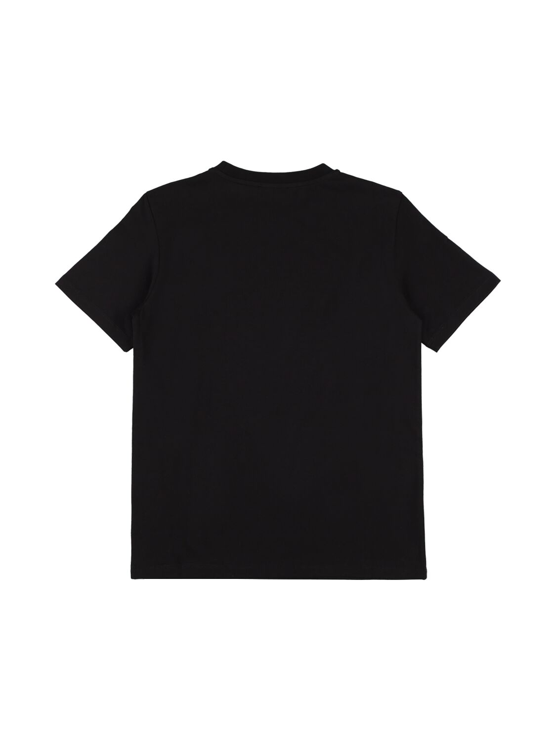 Shop Balmain Logo Cotton Jersey T-shirt In Black,gold