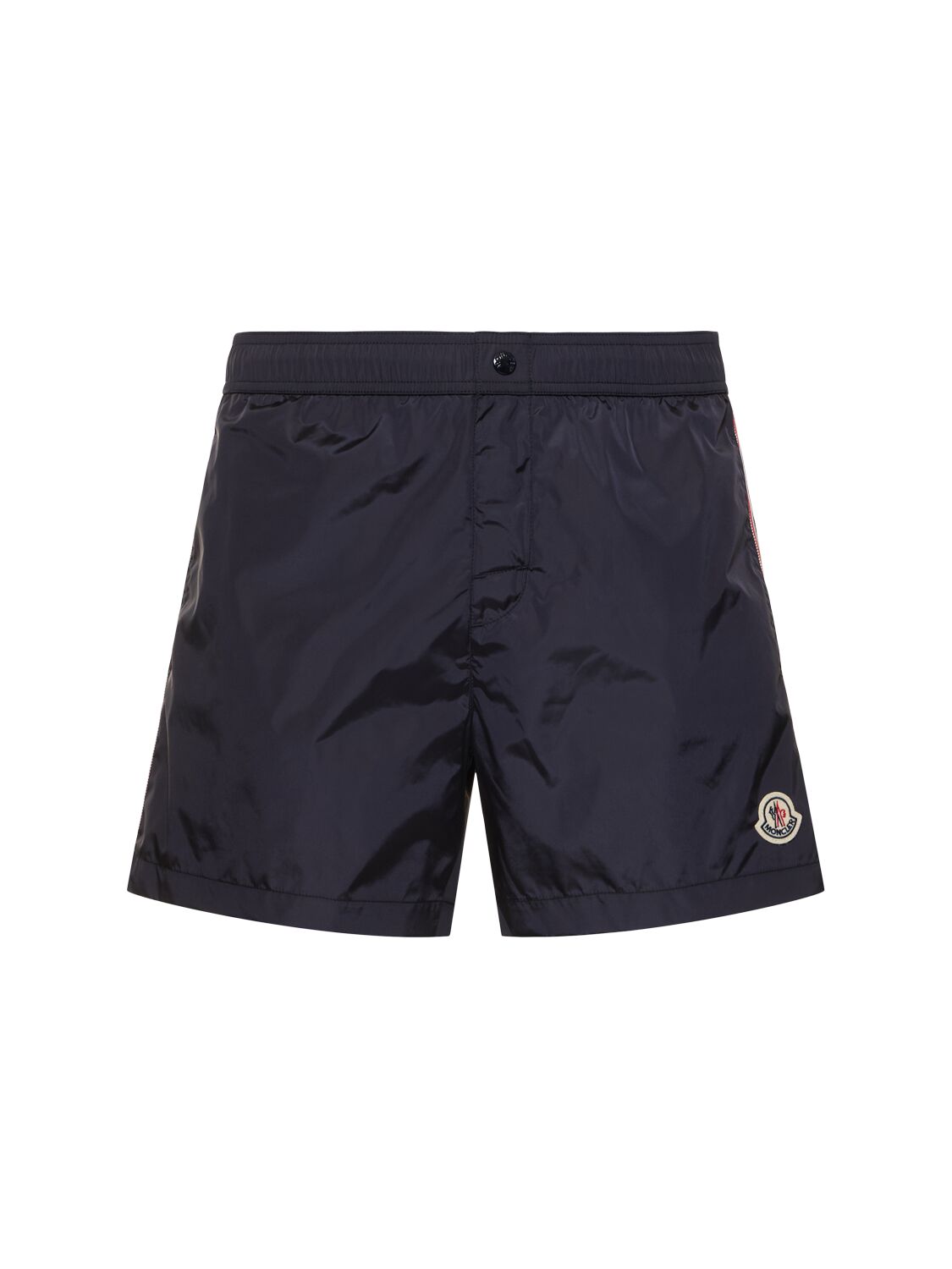 Moncler Logo Nylon Swim Shorts In 黑色