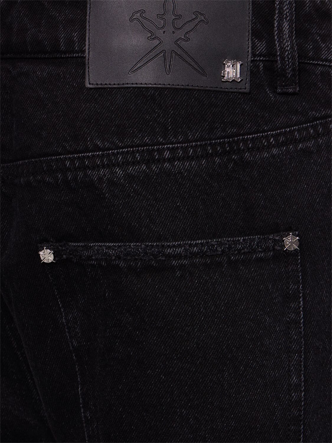 Shop Unknown Washed Denim Jeans In Black