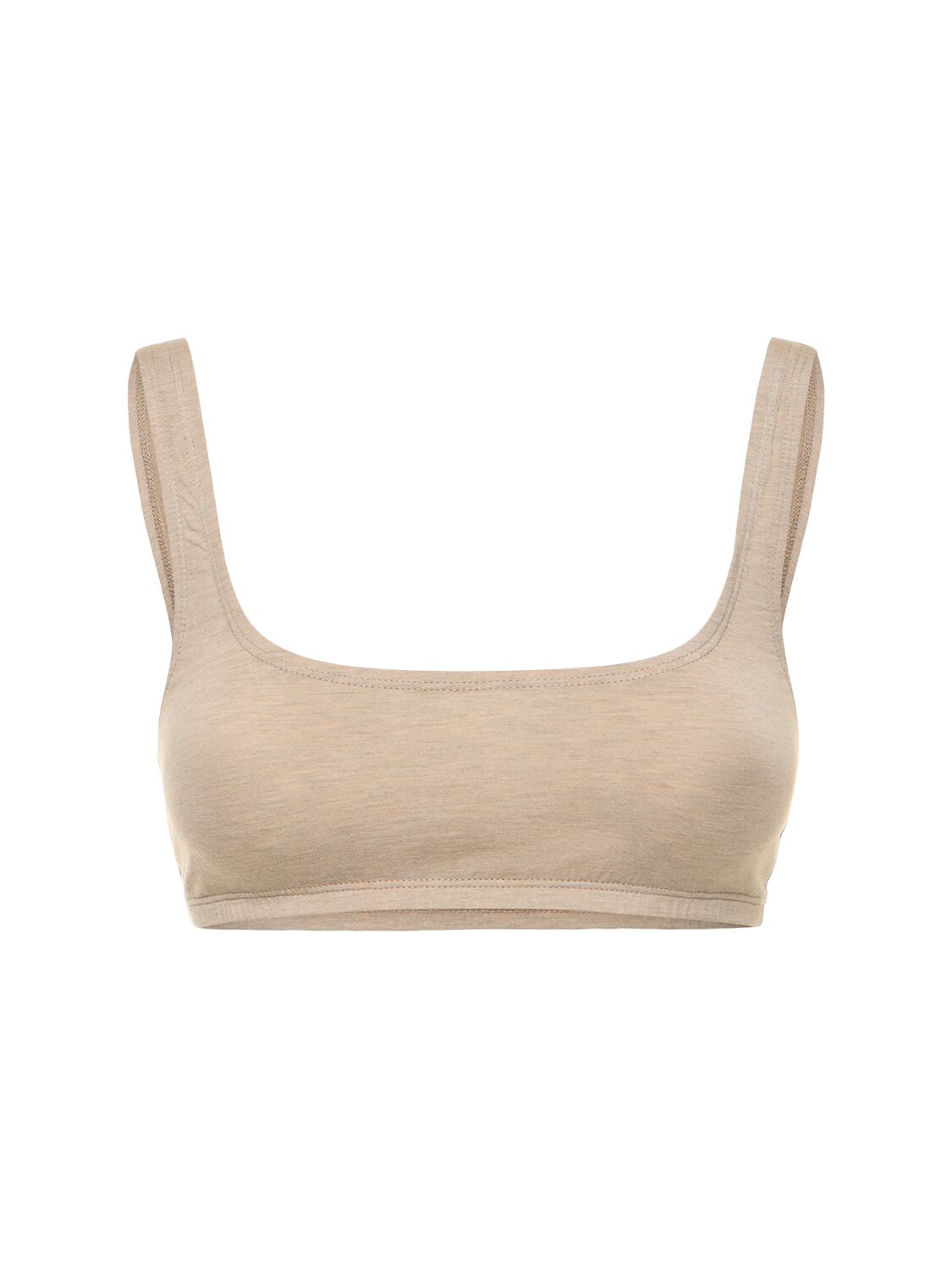 Weworewhat Stretch Jersey Bra Top In Brown