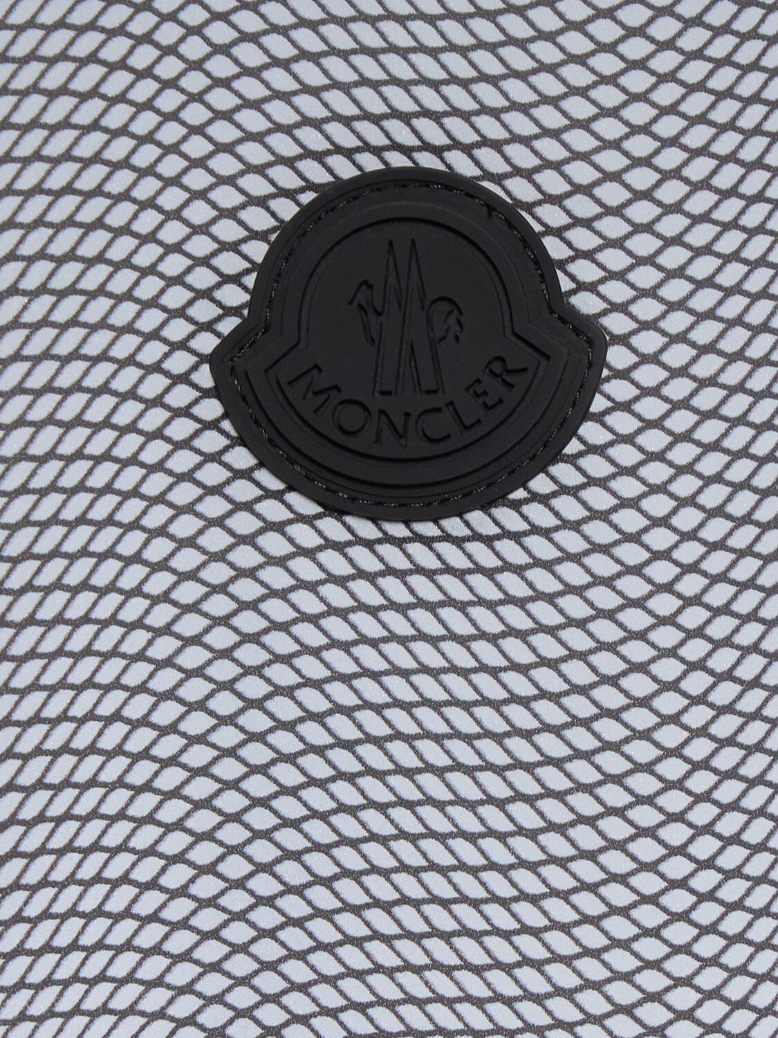 Shop Moncler Sautron Fishnet Print Tech Jacket In Dark Grey