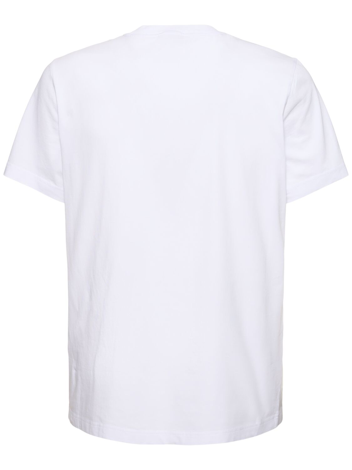 Shop Moncler Logo Cotton T-shirt In Optic White