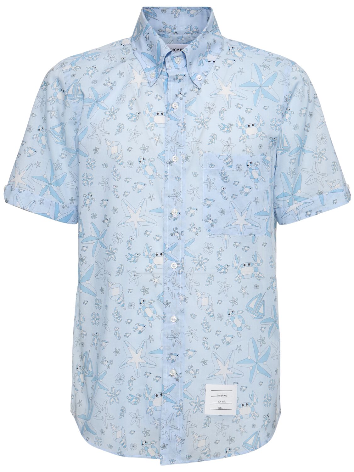Image of Buttoned Cotton Straight Fit S/s Shirt