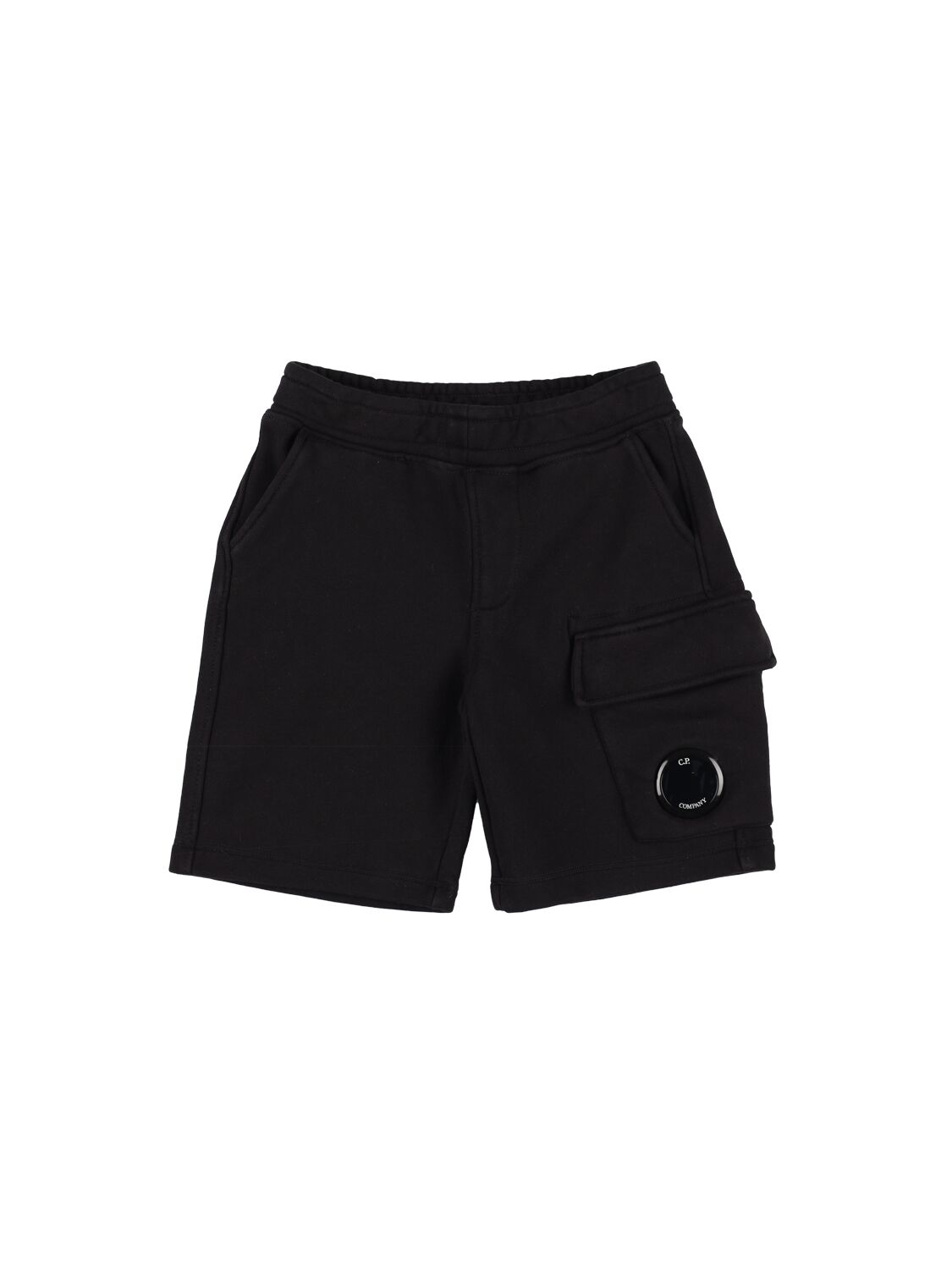 C.p. Company Kids' Cotton Sweat Shorts In Black