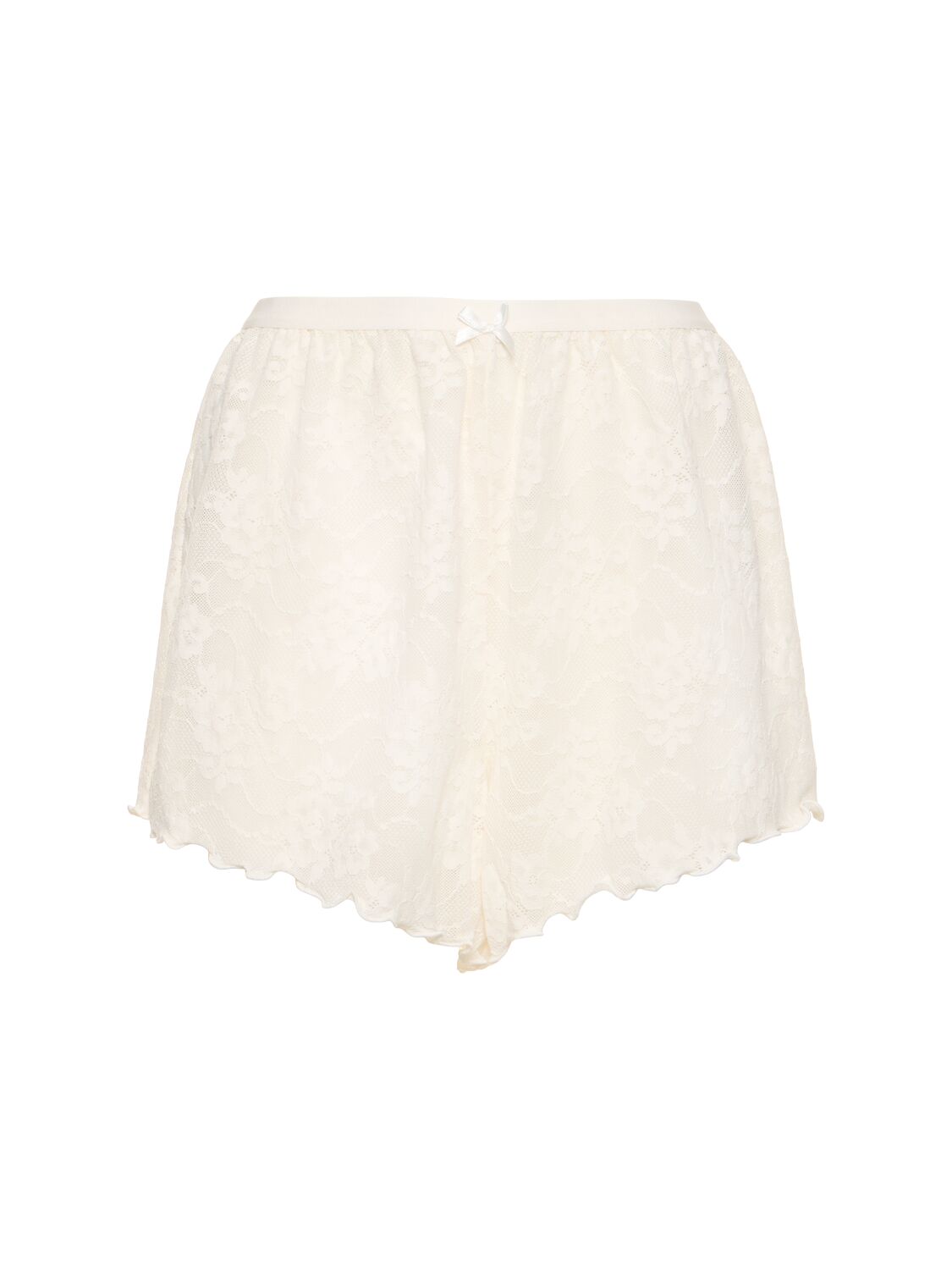 Weworewhat Lace Boxer Shorts In White