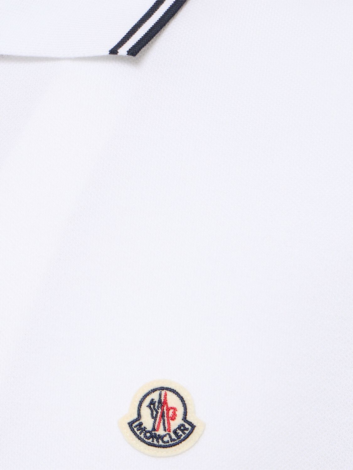 MONCLER LOGO PATCH COTTON POLO SHIRT 