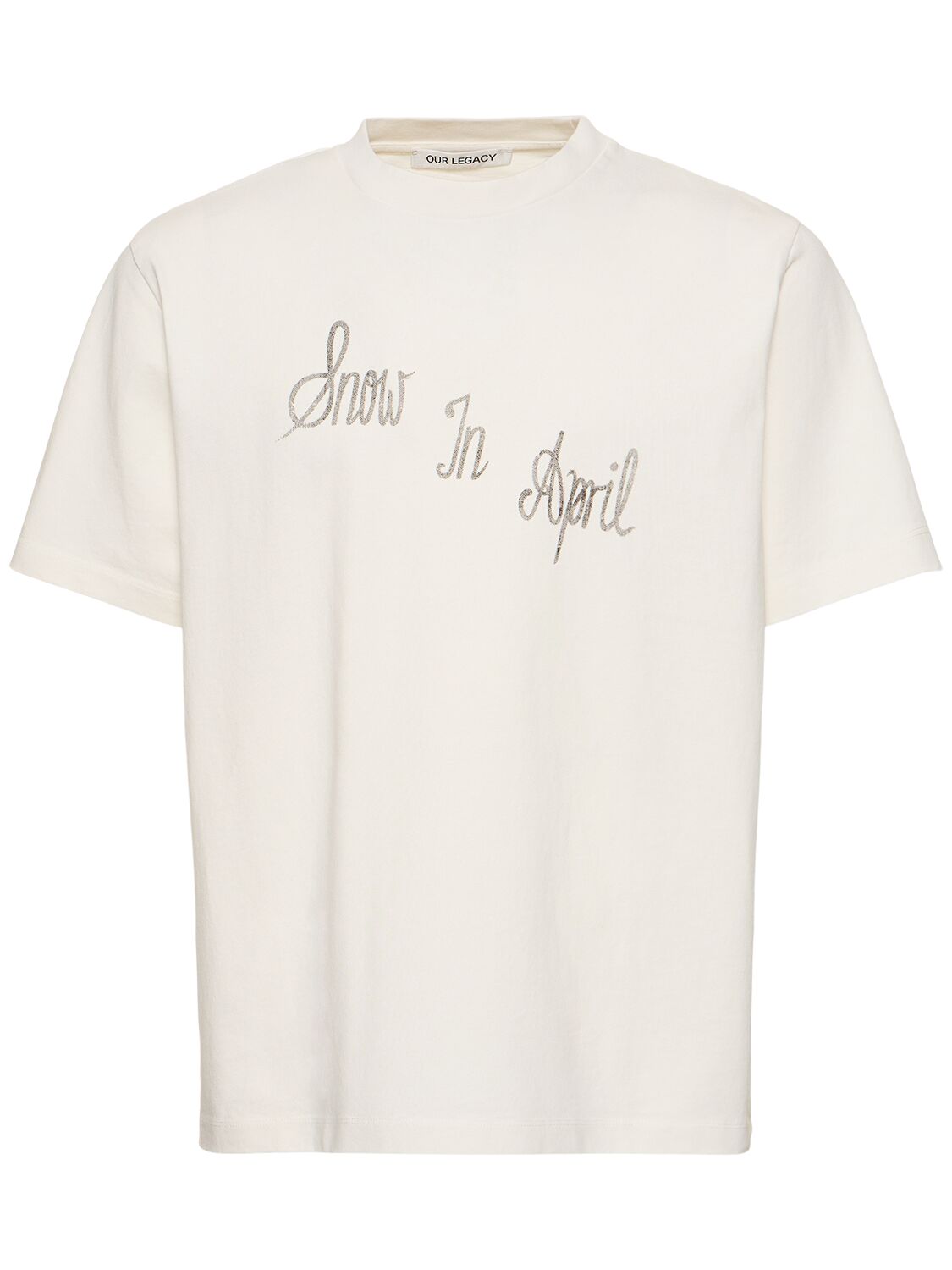 Our Legacy Cotton Jersey Boxy T-shirt In White