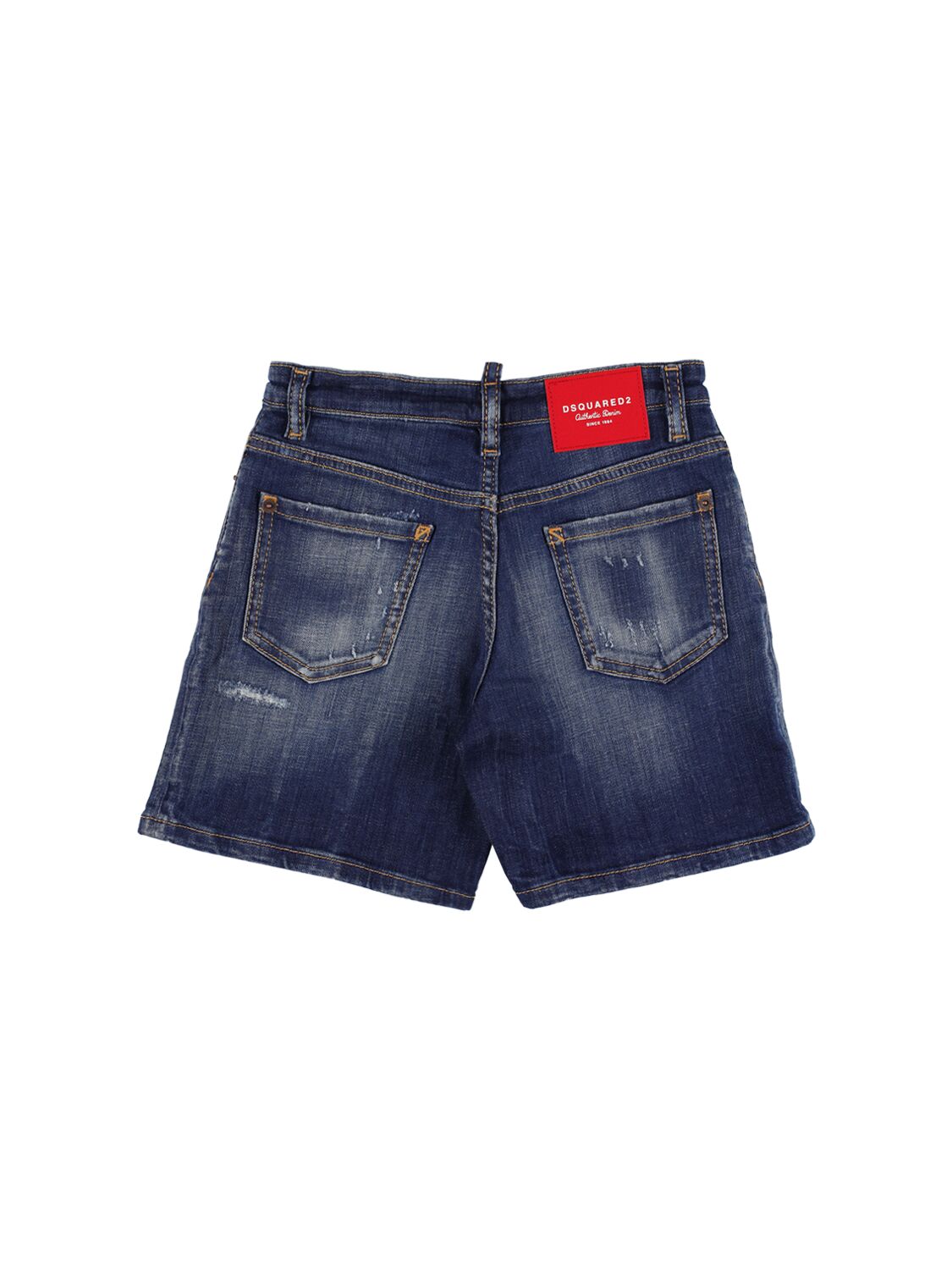 Shop Dsquared2 Cotton Denim Shorts In Blue