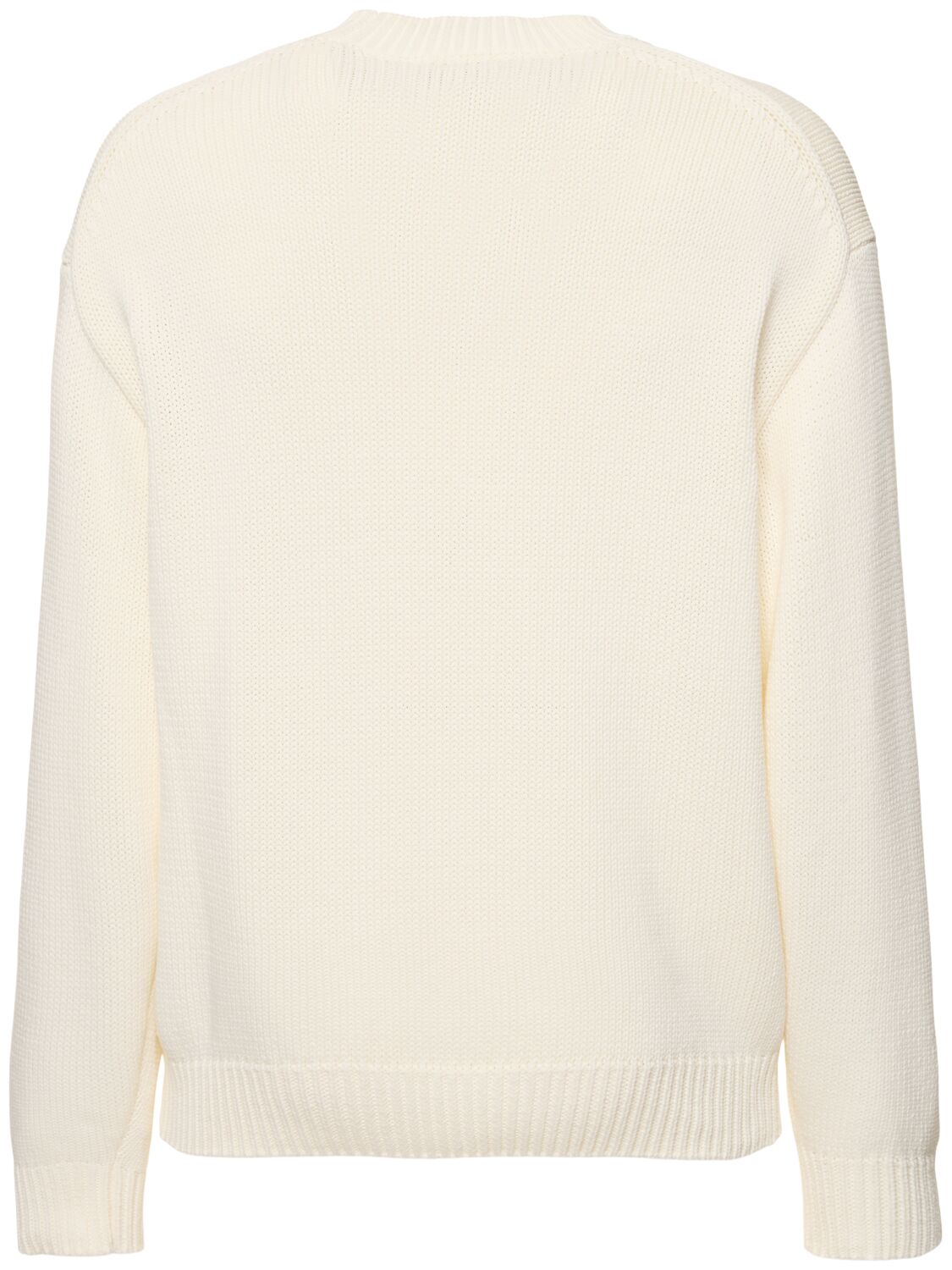 Shop Kenzo Tiger Cotton Blend Knit Sweater In White