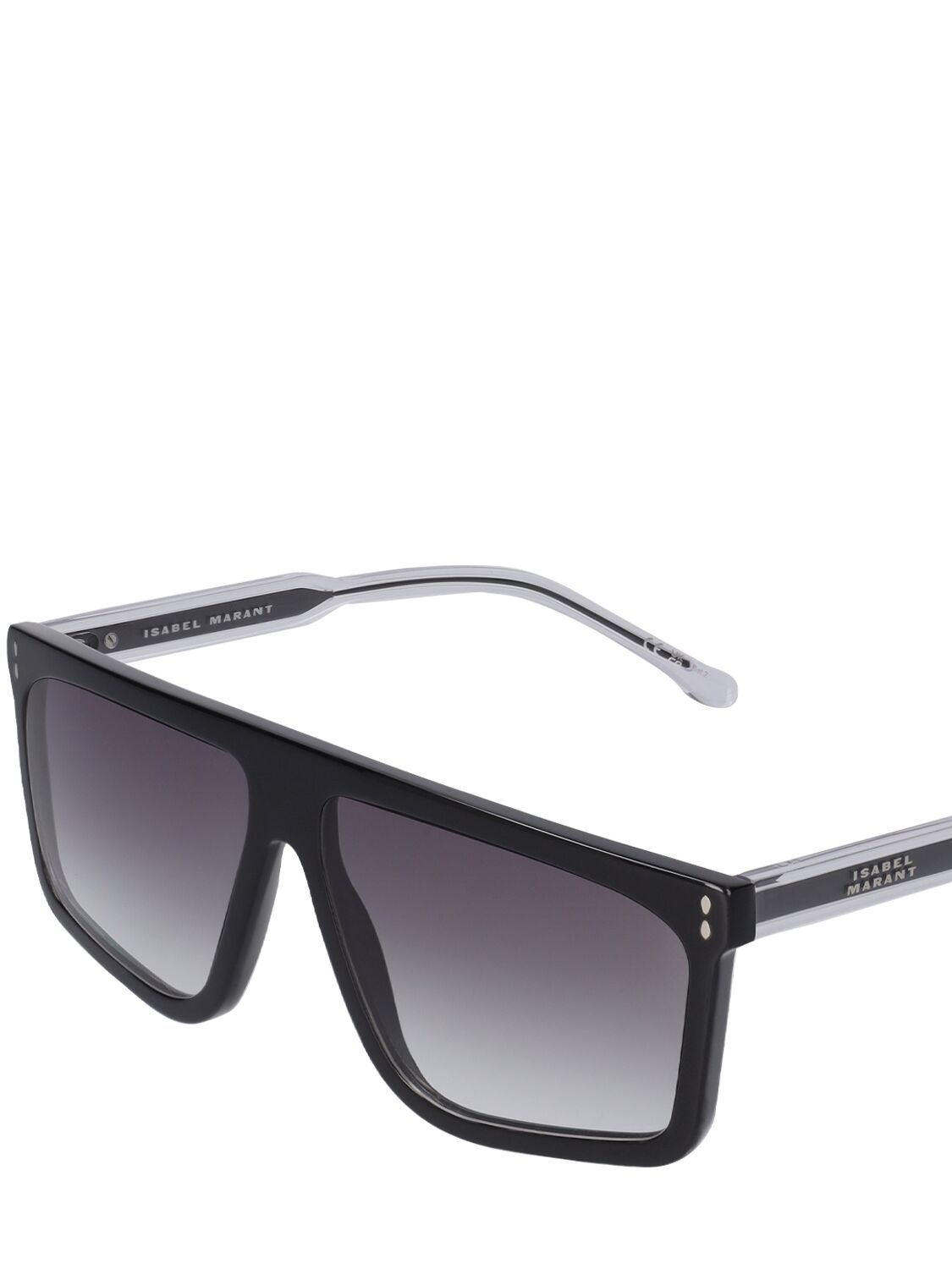 Shop Isabel Marant The In Love Squared Acetate Sunglasses In 黑色,灰色