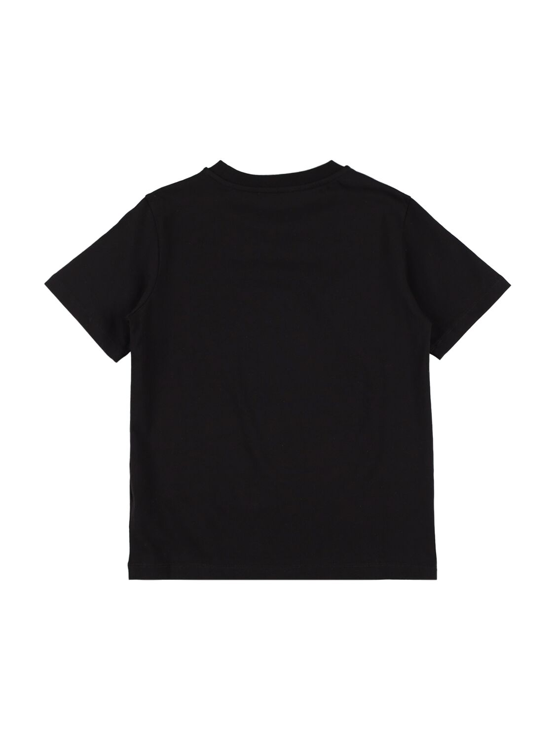 Shop Balmain Printed Cotton Jersey T-shirt In Black,white