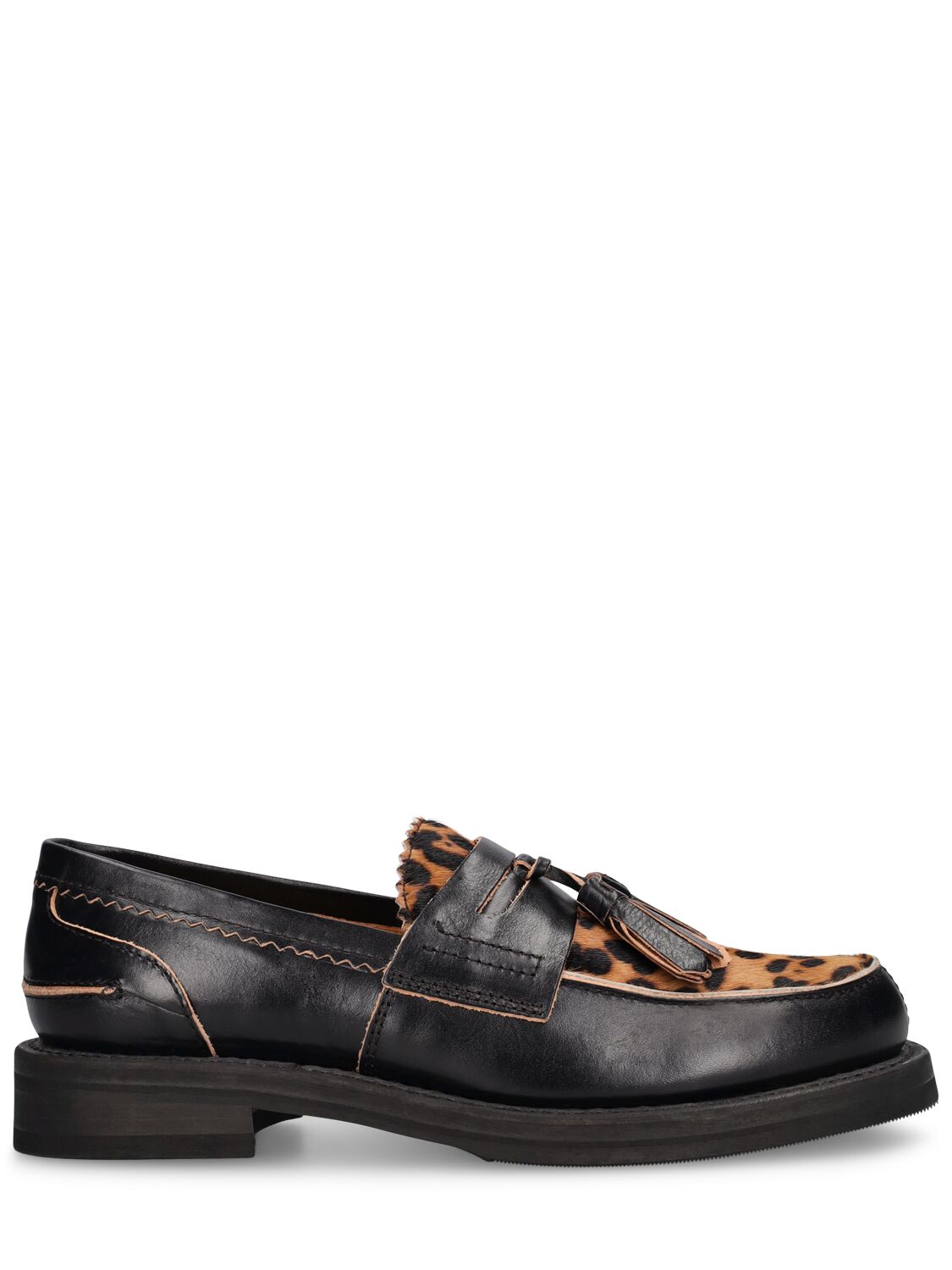 Our Legacy Leather Tassel Loafers In Black
