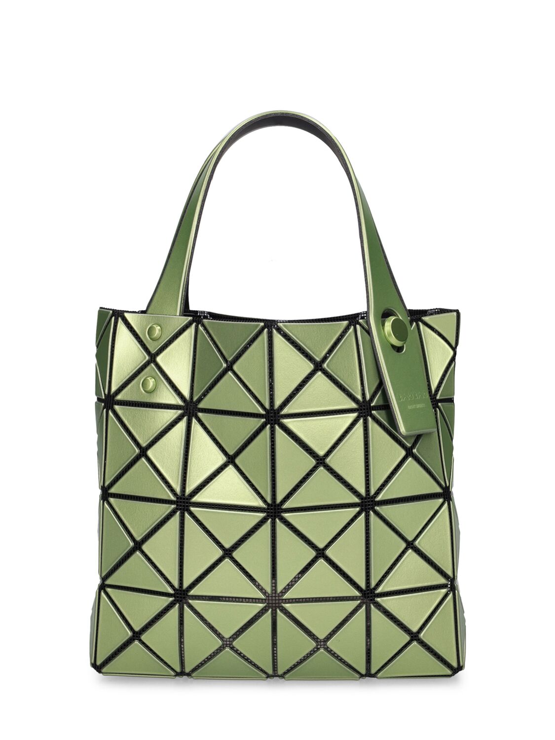 Shop Bao Bao Issey Miyake Small Lucent Boxy Top Handle Bag In Light Green