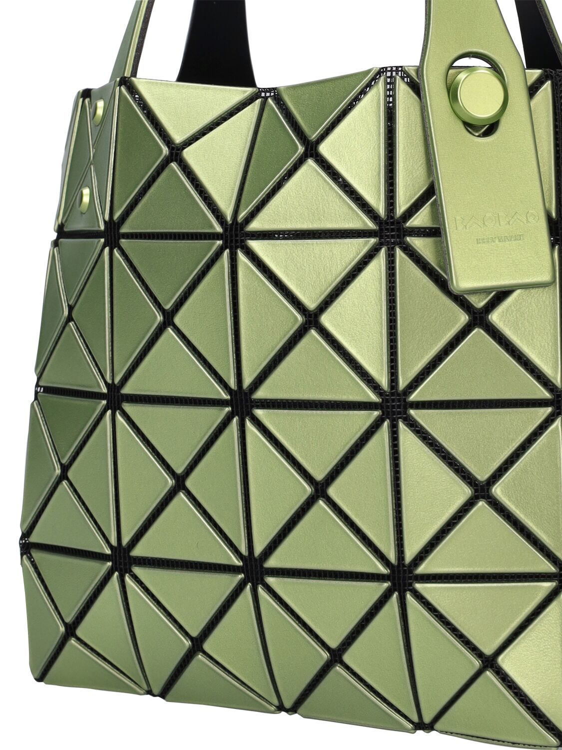 Shop Bao Bao Issey Miyake Small Lucent Boxy Top Handle Bag In Light Green