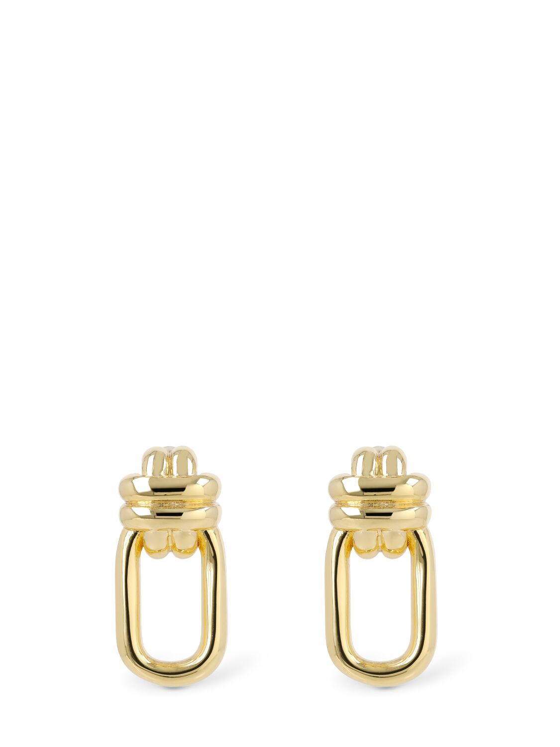 Shop Anine Bing Signature Link Double Cross Earrings In Gold