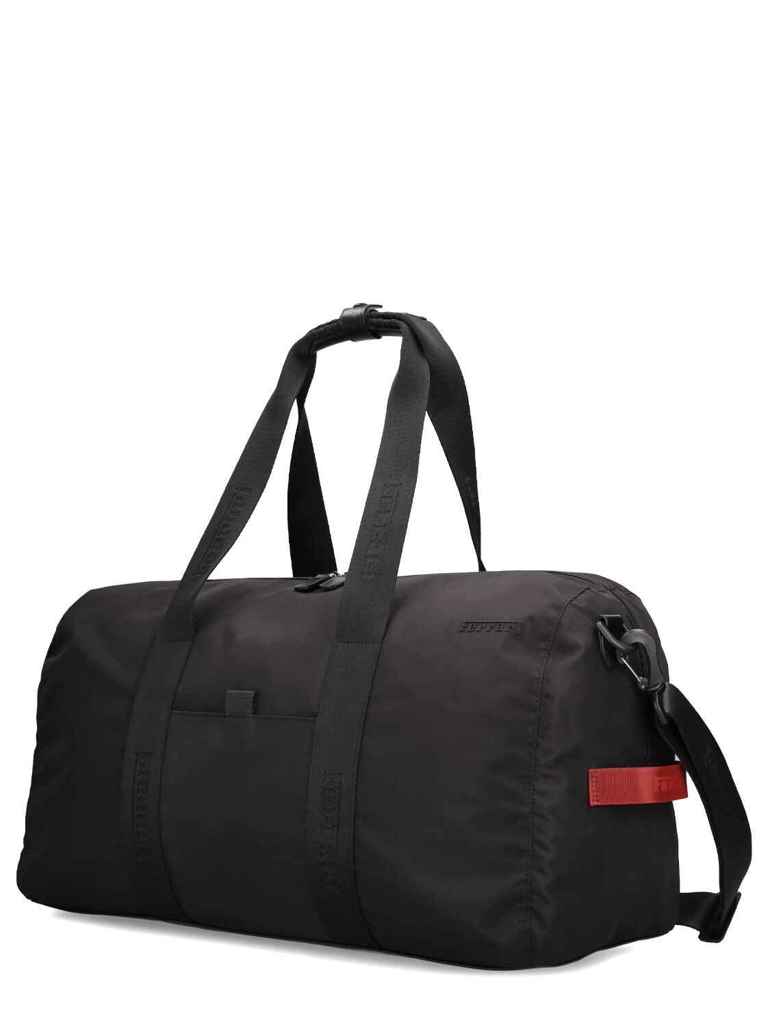 Shop Ferrari Logo Duffle Bag In Black